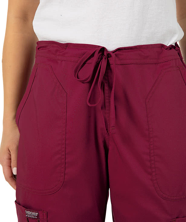 Cherokee Workwear Revolution Women's Drawstring Cargo Scrub Pant