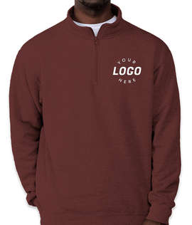 Port & Company Core Quarter Zip Sweatshirt - Screen Printed - Color: Maroon