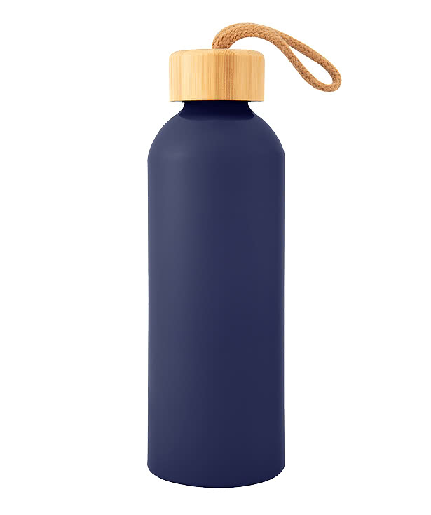 Full Color 25 oz. Blaire Recycled Aluminum Water Bottle with Bamboo Lid