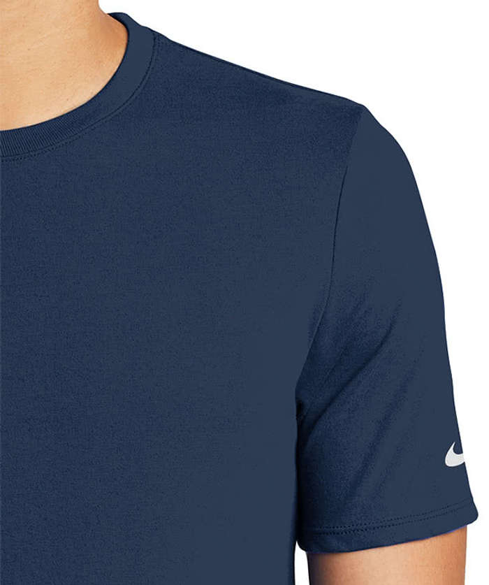 Nike Shirt Womens XL Blue Athletic Cut The Nike Tee Short Sleeve Center  Logo Gym