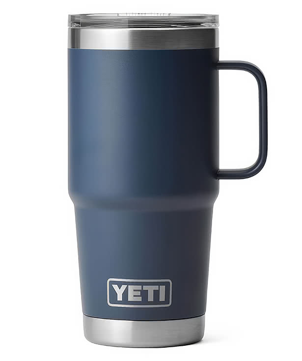 YETI Laser Engraved 20 oz. Rambler Insulated Travel Mug with Stronghold Lid