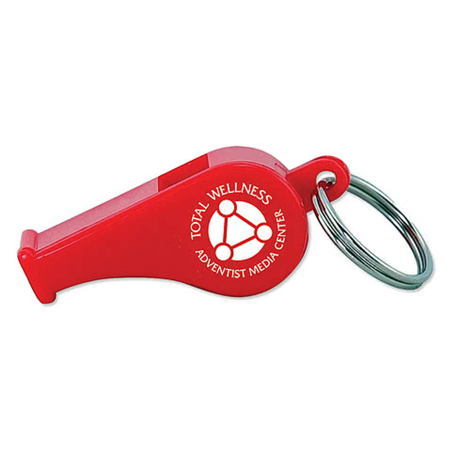 Whistle Keychain in White