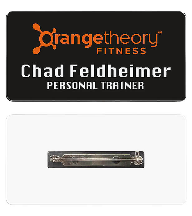 1.5" x 3"  Name Badge - Pin Back