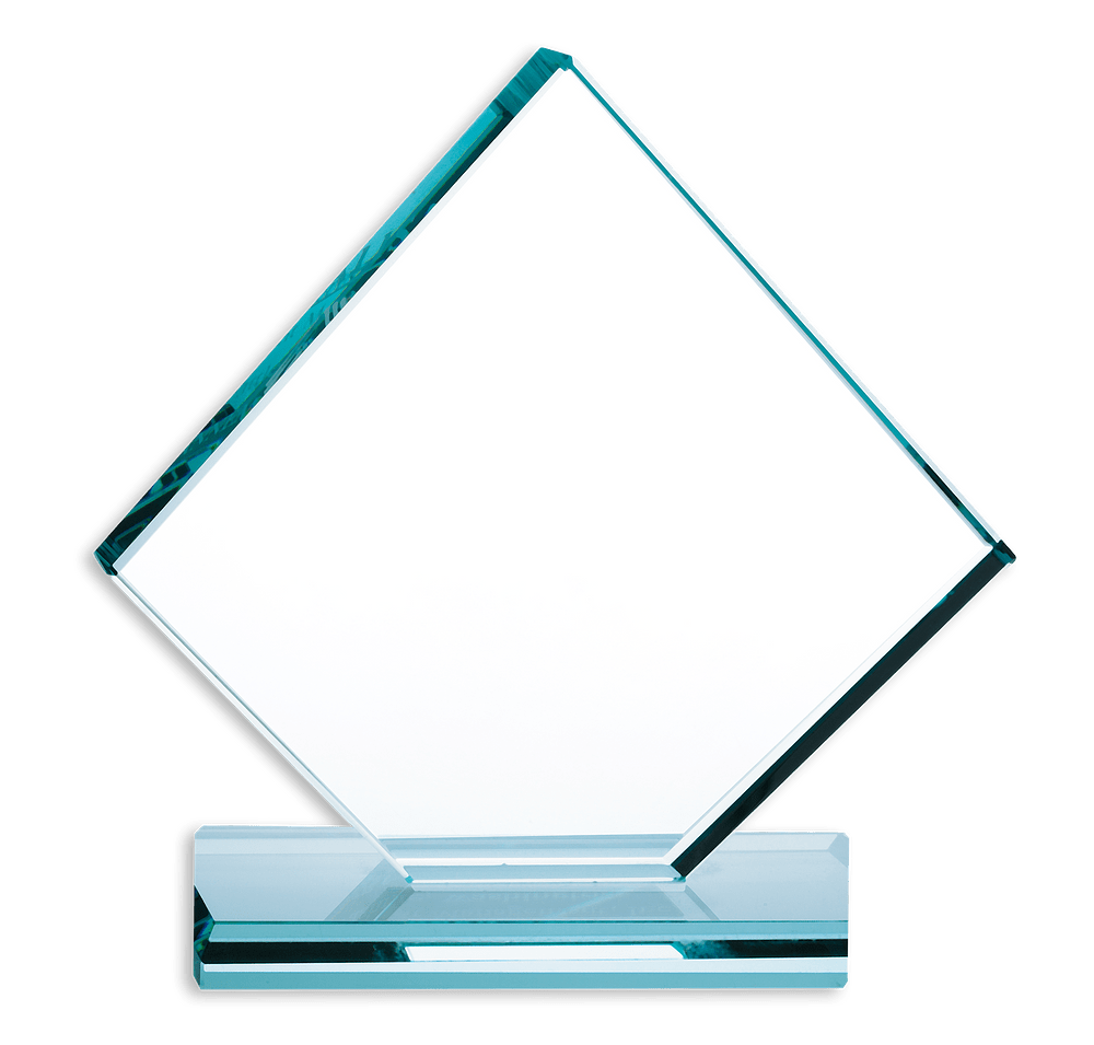 Laser Engraved Jade Diamond Award-default