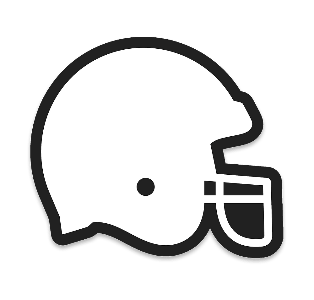 7" x 6.125" Football Helmet Car Magnet-default