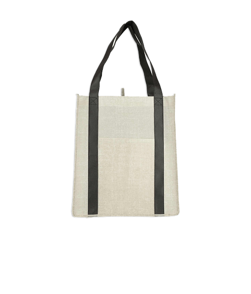 Neptune Recycled Non-Woven Grocery Tote Bag in Black