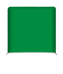 Full Color 98" x 91.25" Eurofit Straight Wall Display Kit - Color: Kelly Green