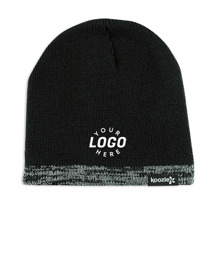 Koozie Two-Tone Beanie in Black