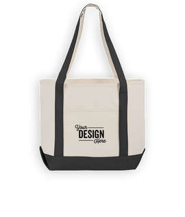 Medium 100% Cotton Boat Tote - Color: Black