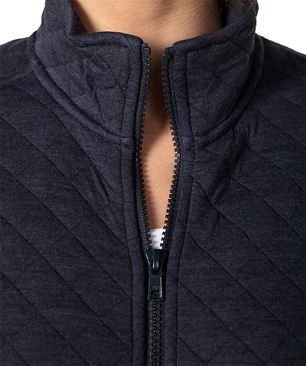 Marine Layer Women's Corbet Quilted Vest - Faux Leather Patch