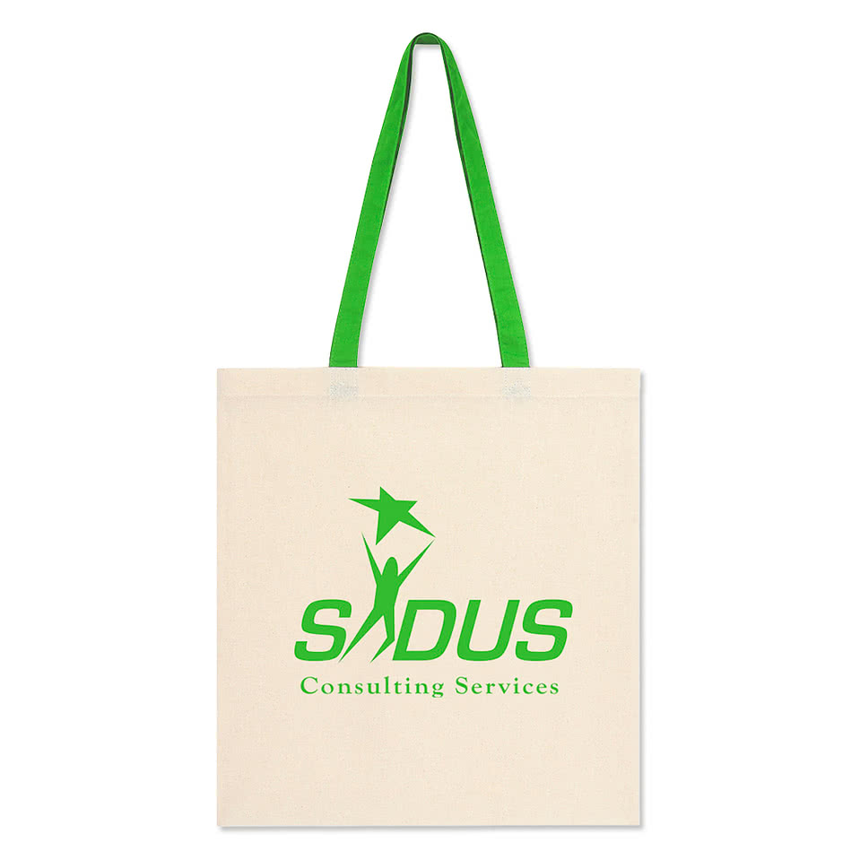 Full Color Penny Wise Medium Cotton Canvas Tote Bag