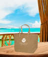 Hamptons Medium Eco-Responsible Zippered Jute Tote Bag