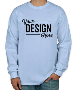 Canada - Gildan Ultra Cotton Long Sleeve T-shirt - Color: Light Blue