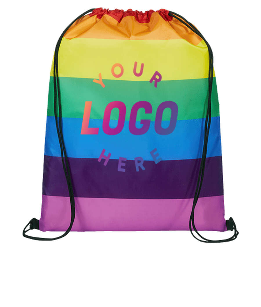 Rainbow Drawstring Bag in RAINBOW