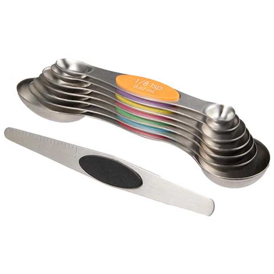 Kitchi 8-Piece Magnetic Measuring Spoon Set in Steel