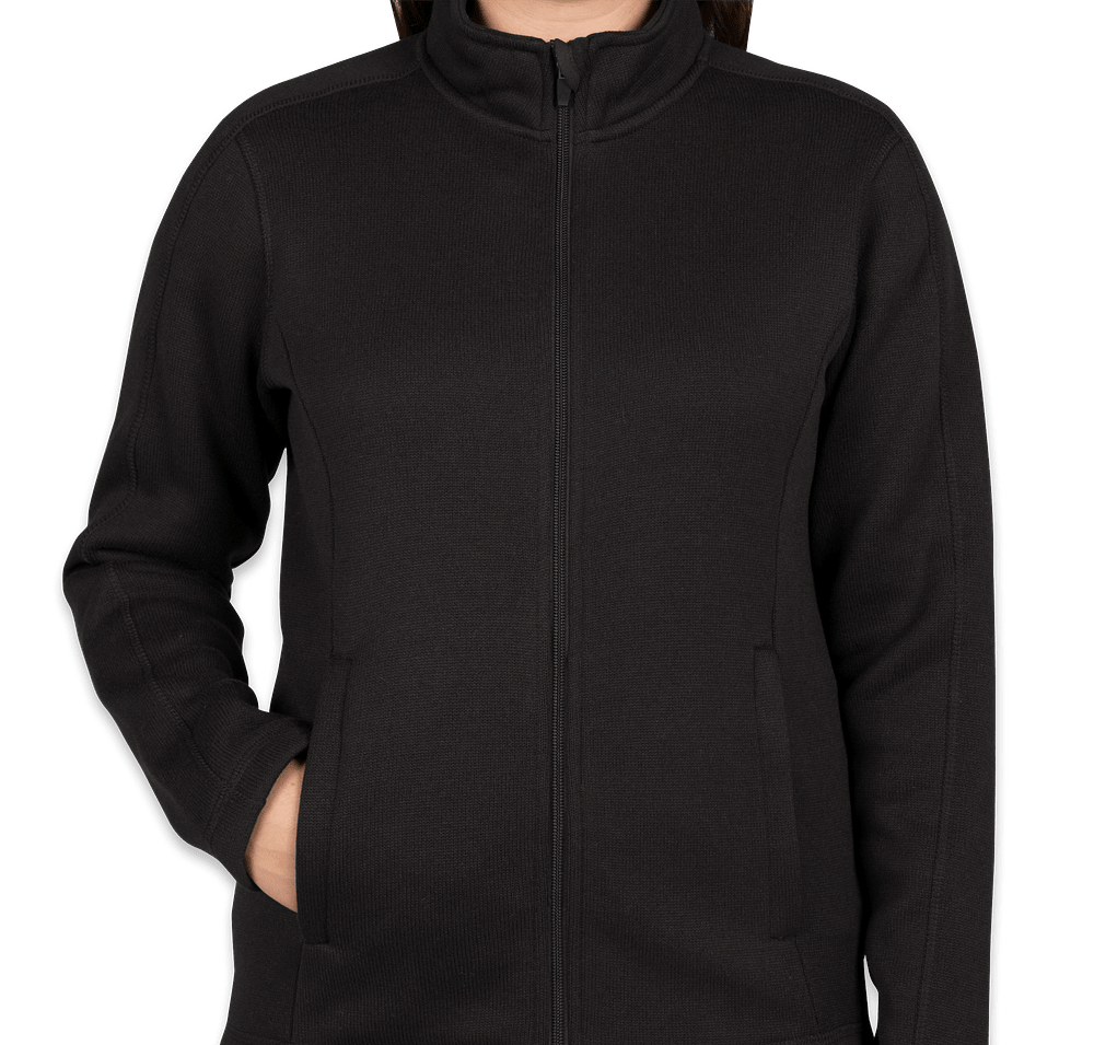 Devon & Jones Women's Full Zip Sweater Fleece Jacket-default