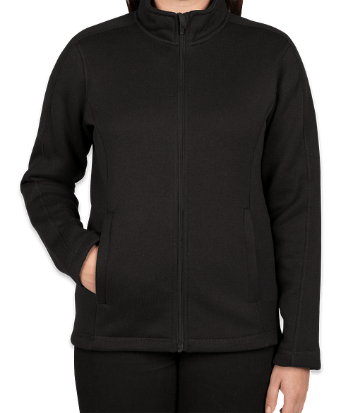 Custom Devon Jones Women S Full Zip Sweater Fleece Jacket Design Fleece Jackets Pullovers Online At Customink Com