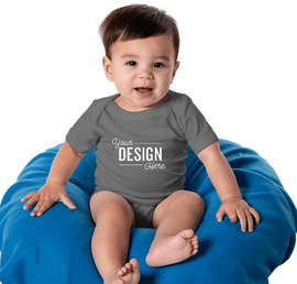 Bella + Canvas Jersey Short-Sleeve Baby Bodysuit - Color: Asphalt