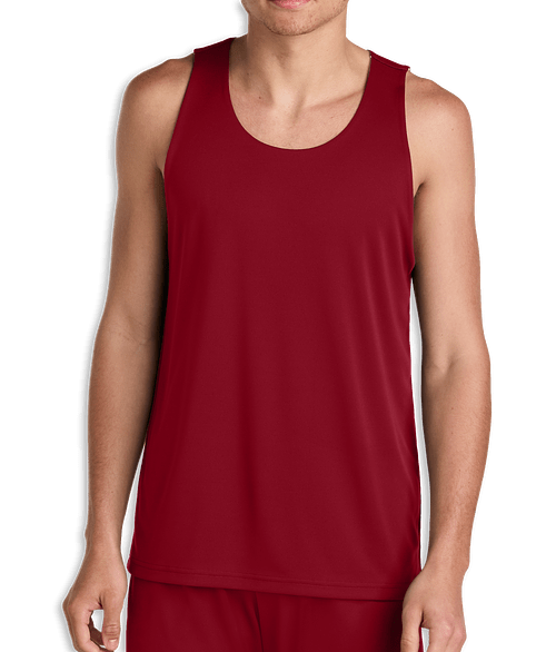 Sport-Tek Competitor Reversible Performance Tank in Deep Red / White