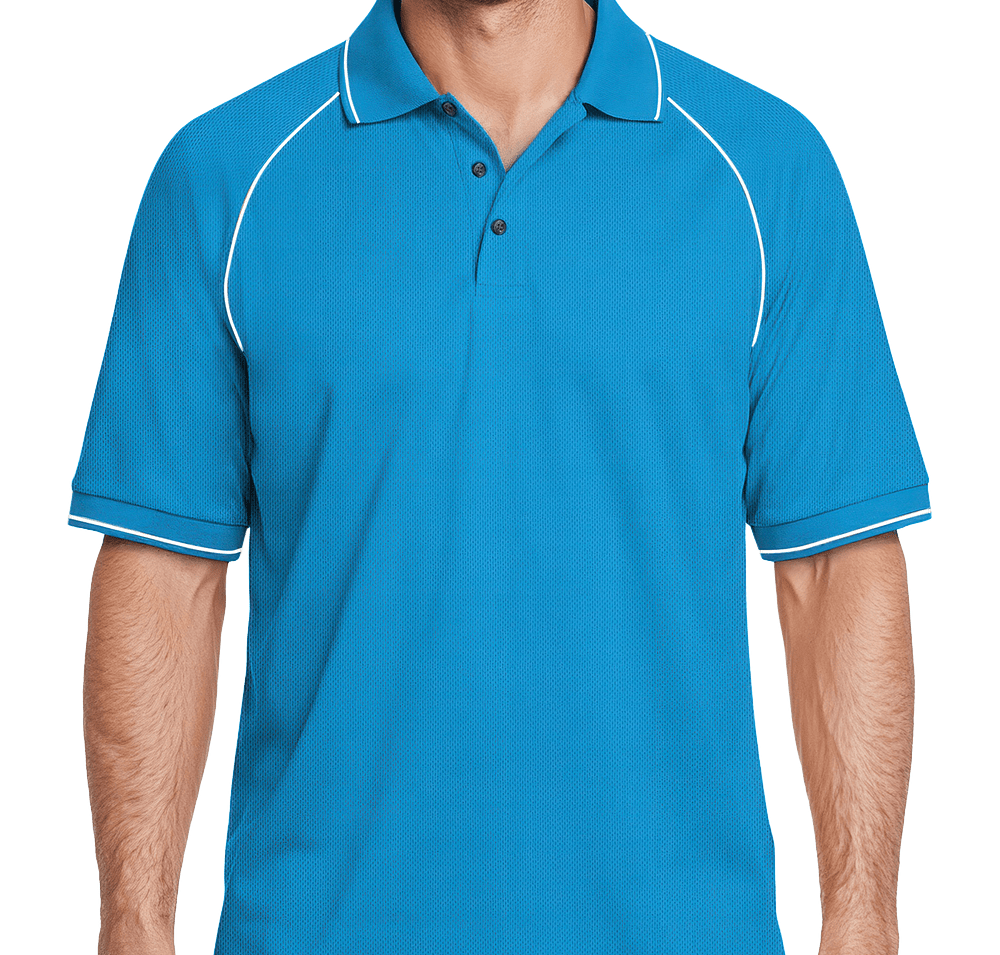 Blue Generation BLU-X-DRI Tipped Performance Polo - Printed-default