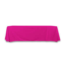 Full Color 8' LazerLine Throw Tablecloth - Color: Hot Pink