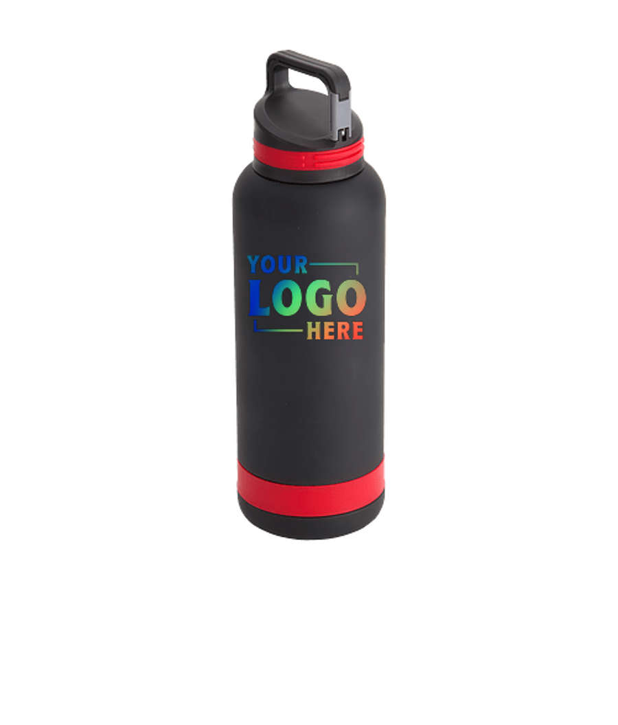 Full Color 25 oz. Trenton Stainless Steel Insulated Water Bottle in Red