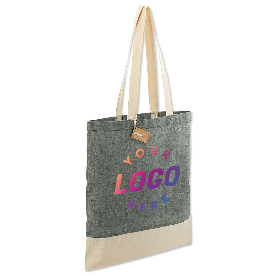 Medium Recycled Cotton Colorblock Convention Tote Bag