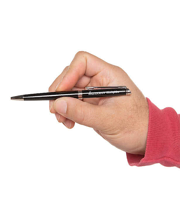 Laser Engraved Waterman Hemisphere Ballpoint Pen (blue ink)