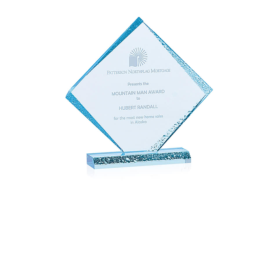 Laser Engraved Medium Diamond Ice Award