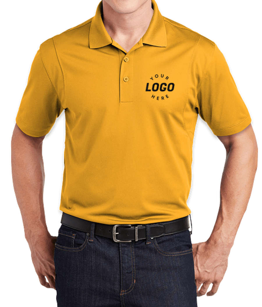 Sport-Tek Sport-Wick Micro Pique Performance Polo - Embroidered in Gold