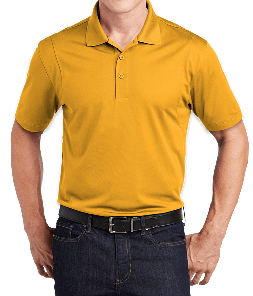 Sport-Tek Sport-Wick Micro Pique Performance Polo - Printed in Gold