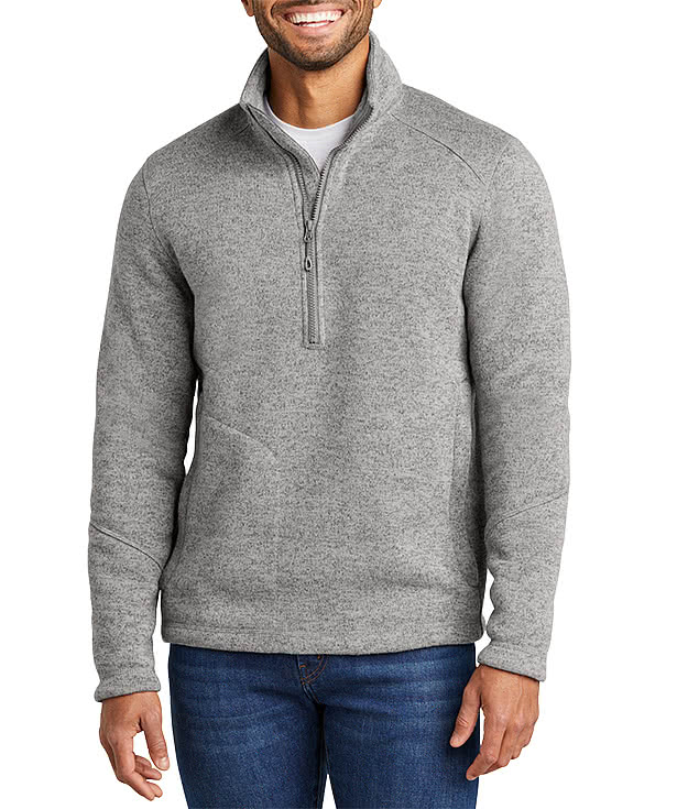 Port Authority Arc Quarter Zip Sweater Fleece Pullover - Printed