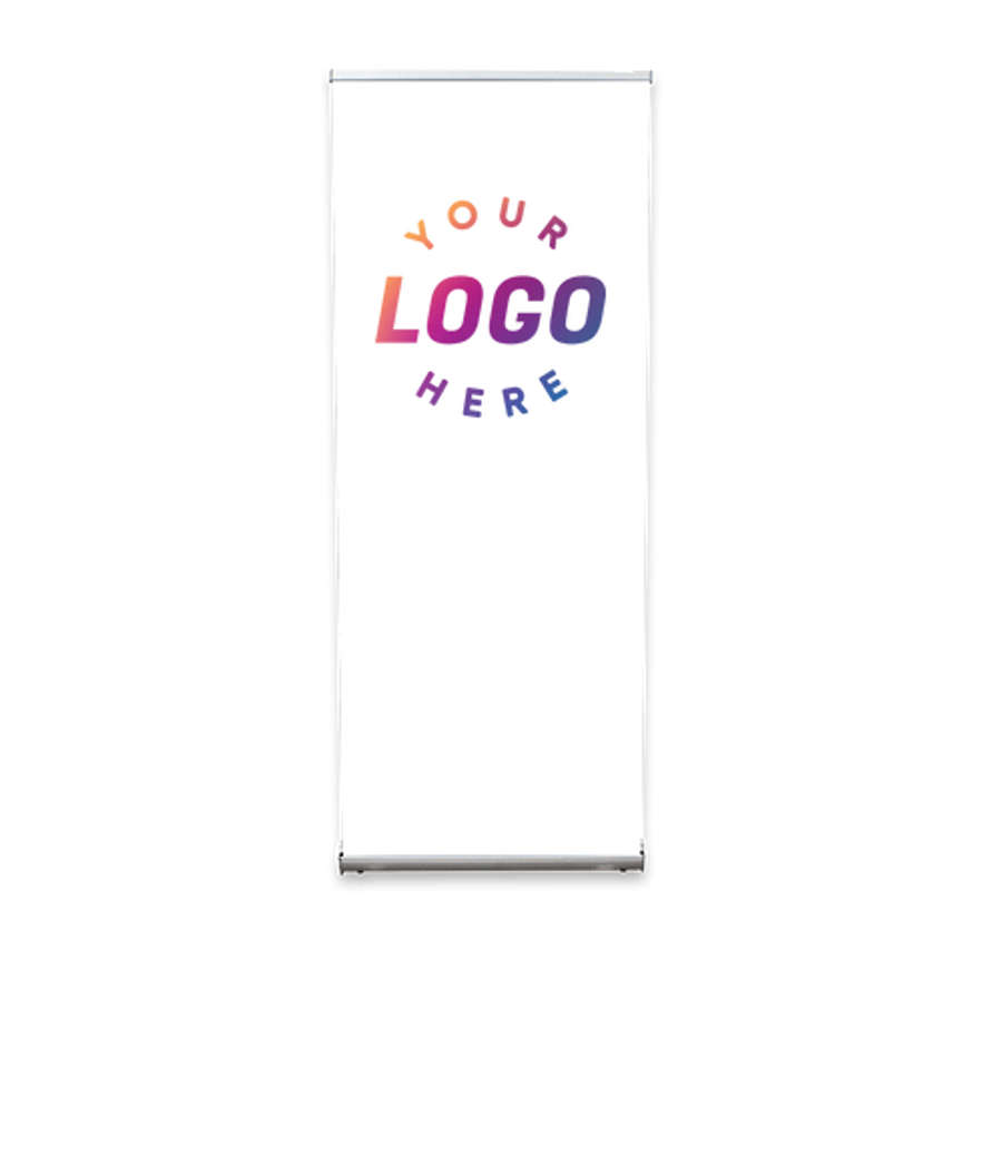 Full Color 31.5" x 81.6" Stratus Retractable Banner Kit in White