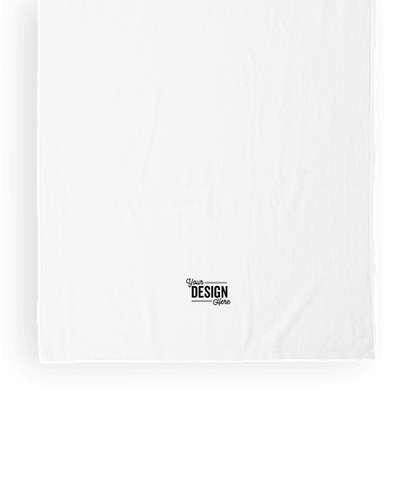 Lightweight Embroidered Beach Towel - White