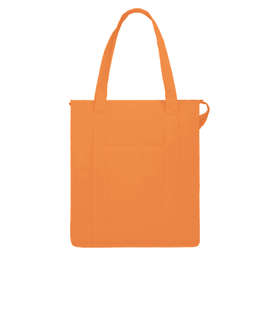 Hercules Zippered Insulated Grocery Tote Bag - Color: Orange
