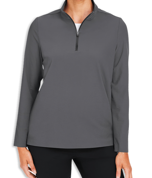 Devon & Jones Women's CrownLux Windsor Performance Quarter Zip - Printed in Graphite