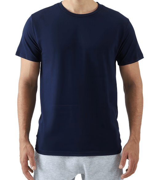 Zuni 100% Cotton Crewneck T-shirt in New Navy