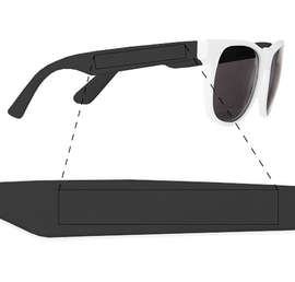 Two-Tone Promotional Sunglasses - Color: White / Black