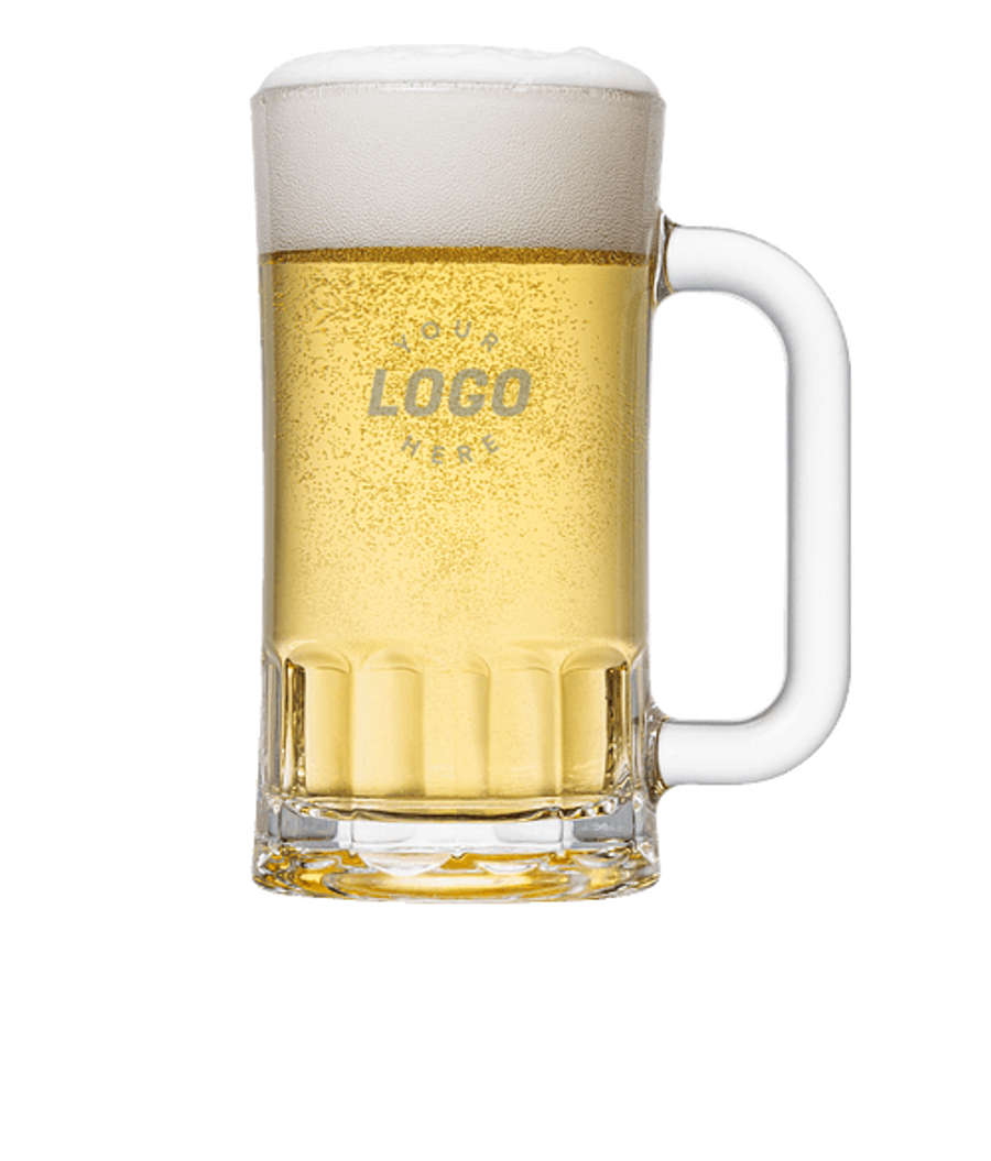 Laser Etched 18 oz. Munich Glass Beer Stein in Clear