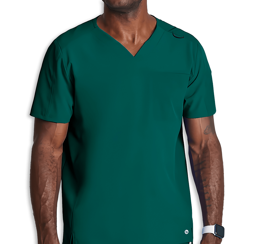 Barco One Velocity Two-Pocket Recycled V-Neck Scrub Top - Embroidered-default