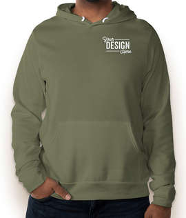 Embroidered Bella + Canvas Ultra Soft Pullover Hoodie - Color: Military Green