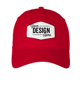 Ahead Largo Washed Twill Baseball Hat with White Hexagon Patch - Color: University Red