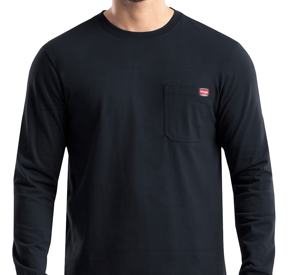 Wrangler Workwear Heavyweight Long Sleeve Pocket T-shirt - Printed-default