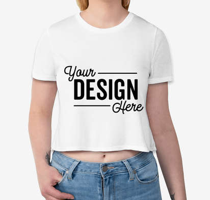 Bella Canvas Women's Flowy Cropped T-Shirt - Soft Polyester Viscose Blend, Side Seamed, Mauve Casual Top