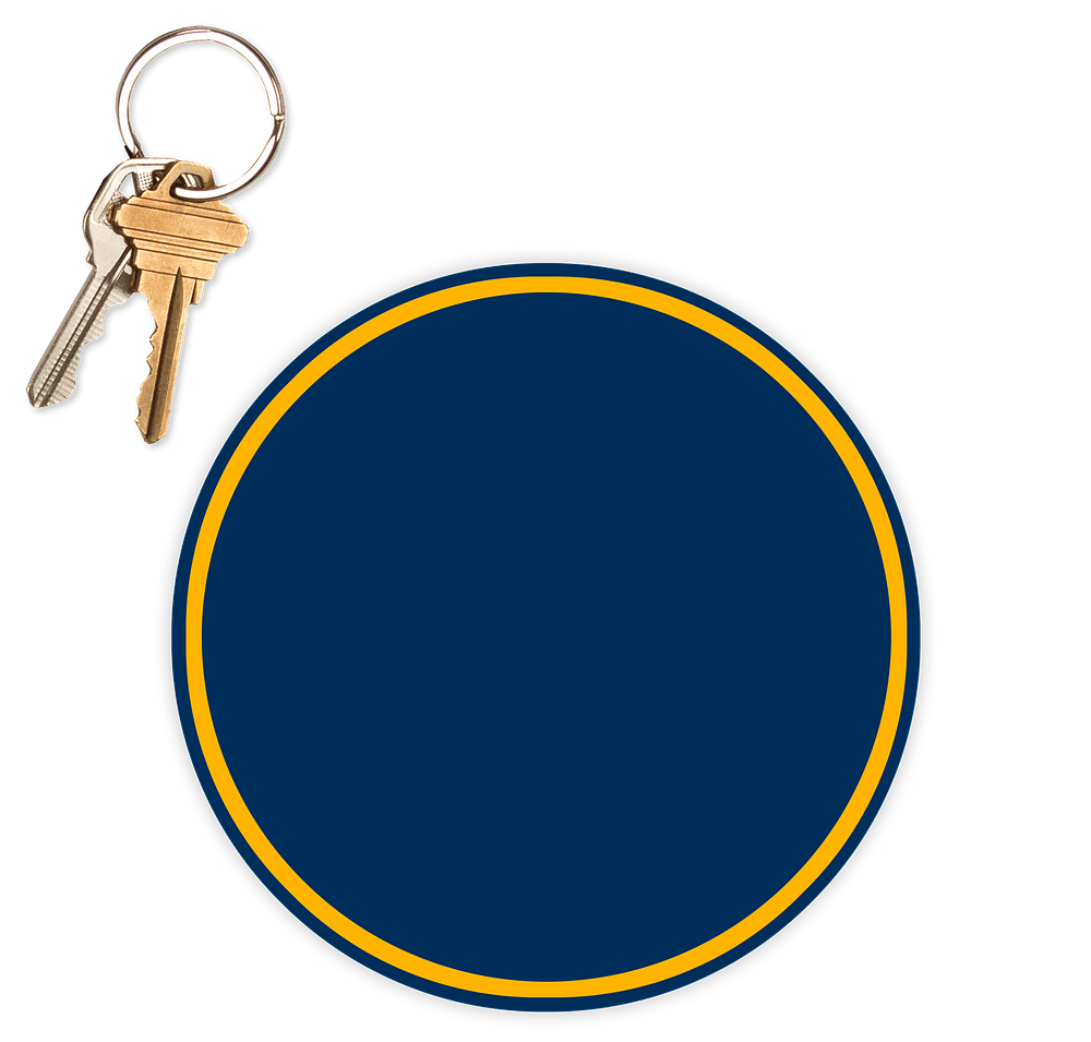 5.5 in. Circle Car Magnet w/ contrast trim-default