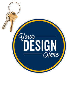 5.5 in. Circle Car Magnet w/ contrast trim - Color: Navy / Athletic Gold