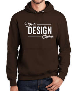 Port & Company Tall Essential Pullover Hoodie - Color: Dark Chocolate Brown
