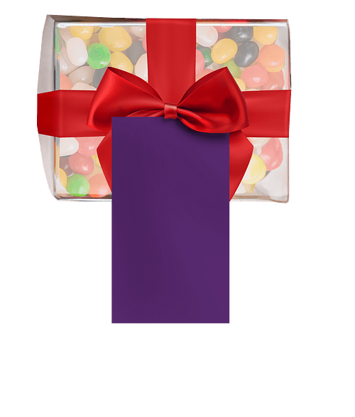 Full Color Fruit Candy Tower of Treats in Team Purple