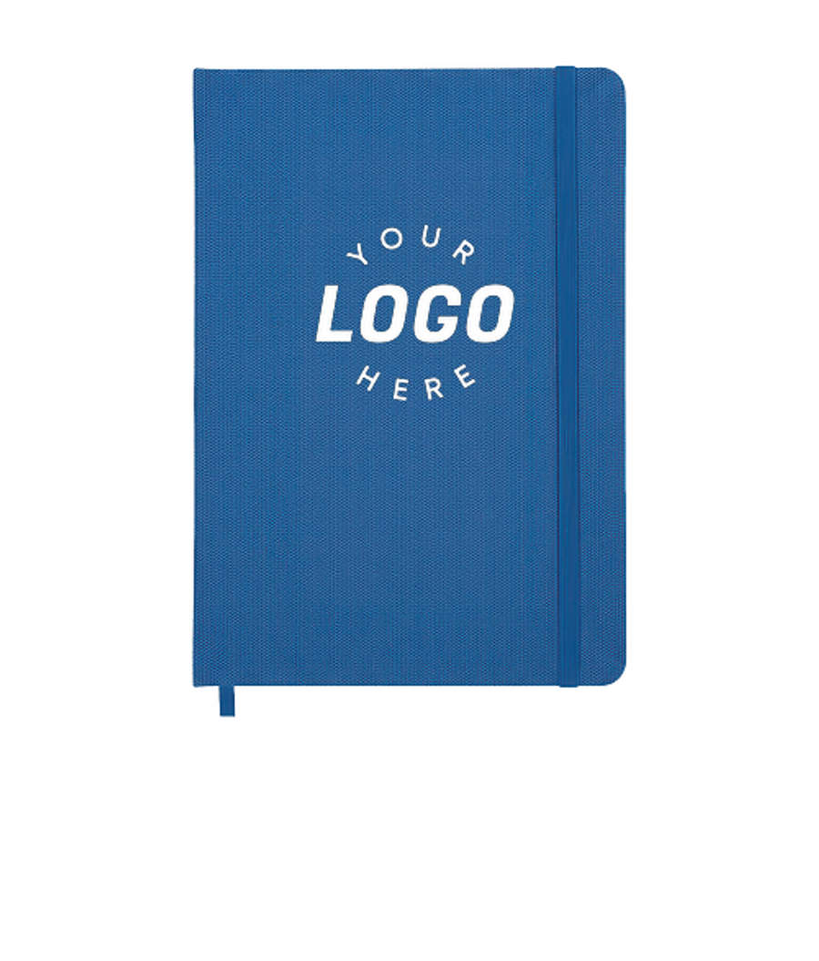Reprise Recycled Hard Cover Textured Notebook in Blue