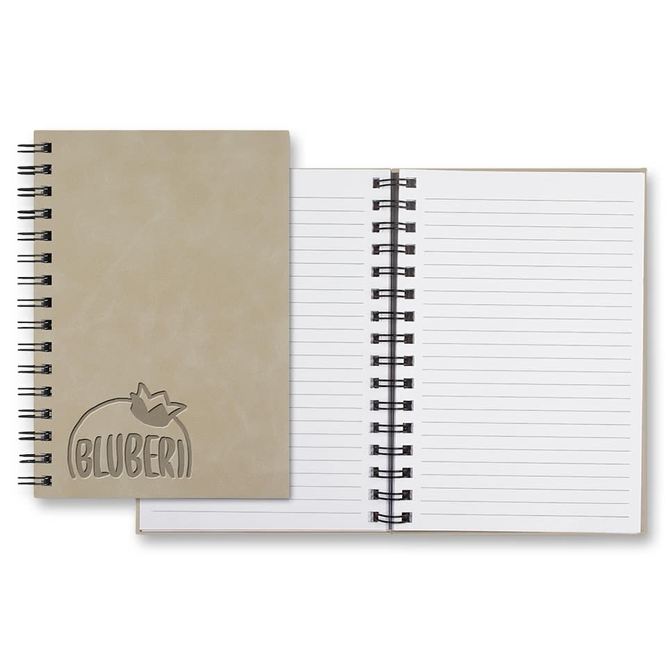 Castelli Debossed WireO Chia Medio Spiral Hard Cover Notebook